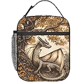 ainori Reusable Dragon Lunch Box for Kids Girls Boys Women Adult, Insulated Vintage Autumn Tree Lunch Bag,Polyester Cooler Handbags Case for School Picnic Work Travel Beach or Hiking