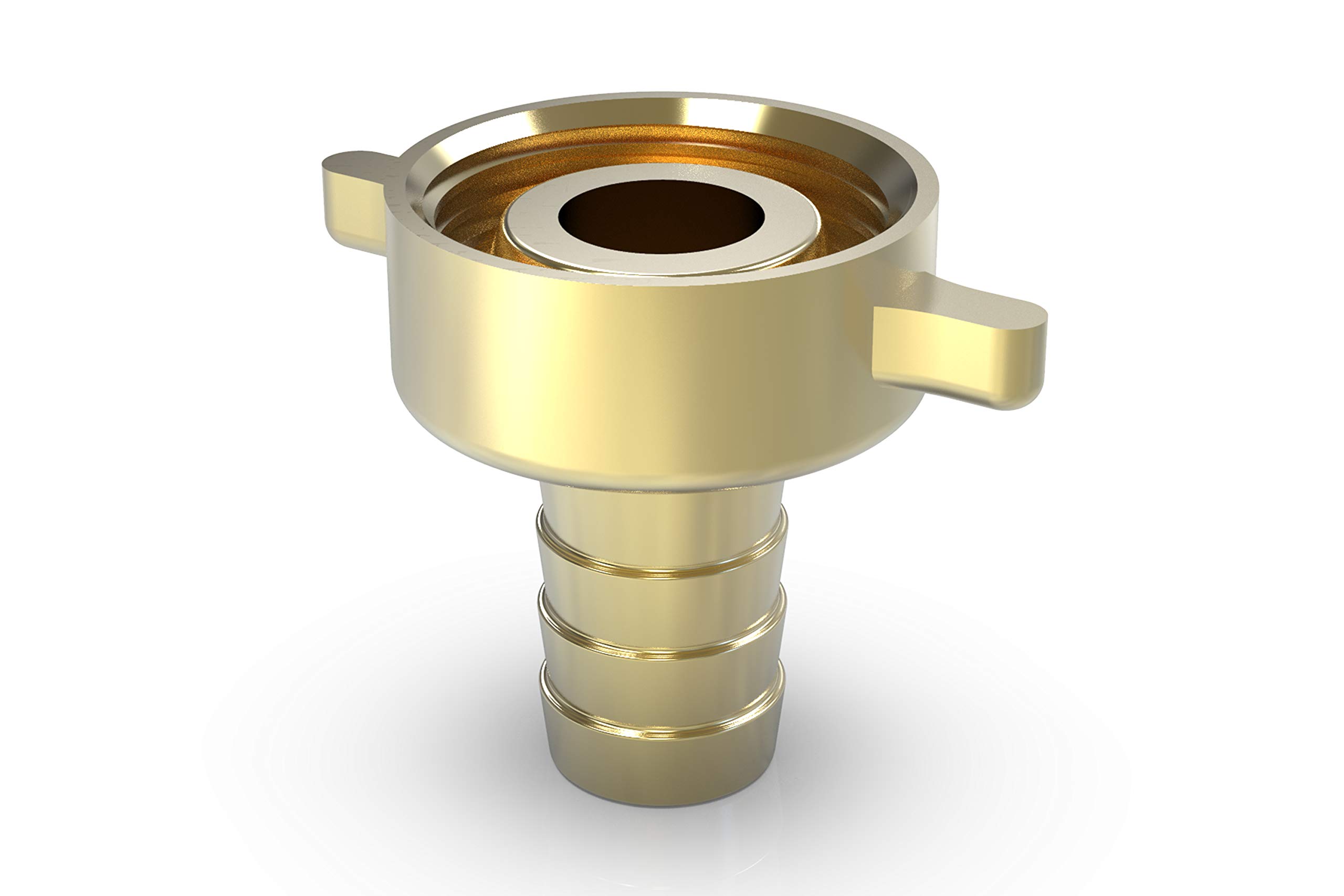 ABA Beul 56001.104.2 Hose Fitting with Wing nut, Brass, 1/2 x 13