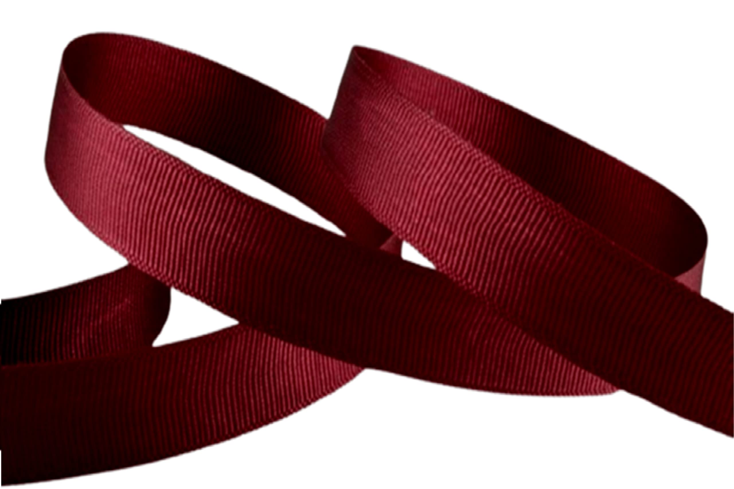Grosgrain Ribbon -25MM X 10Meters (Maroon) Double Sided, Gift Wrap Ribbon, Ribbons for Gift Wrapping, Christmas Ribbon, Gift Wrapping Ribbon for Crafting, Wedding Party Decor