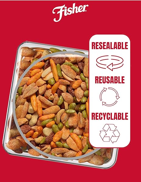 FISHER SNACK TEX MEX BULK TRAIL MIX, 30 OZ (PACK OF 1); HOT & SPICY PEANUTS, ALMONDS, SALSA CORN STICKS, SESAME STICKS, CHILI BITS AND PEPITAS; TRAIL MIX SNACKS, SNACKS FOR ADULTS