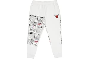 FISLL NBA Teams Men's Comic Book Newsprint Fashion Jogger Sweatpants