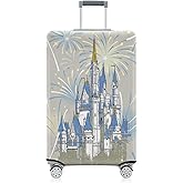 Vehcimbev Cartoon Blue Castle Luggage Cover Washable Elastic Fireworks Travel Suitcase Cover Anti-scratch Suitcase cover Fits 29-32 Inch Luggage Cover