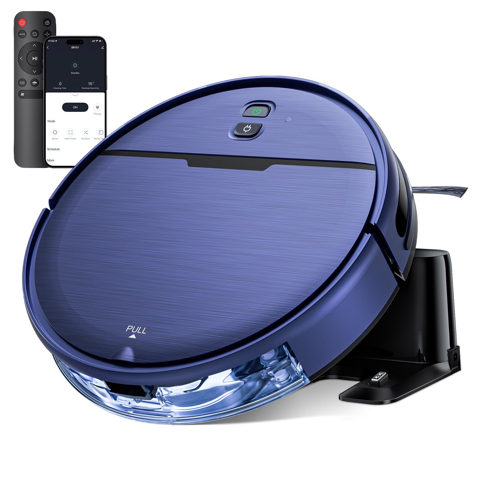 View 1 of ***MISSING PARTS***
Robot Vacuum and Mop Combo, 2 in 1 Robotic Vacuums Cleaner with WiFi/App, Robot Vacuum with Water Tank, Strong Suction, Schedule, Self-Charging, Quiet, for Hard Floor, Pet Hair, Low Pile Carpet