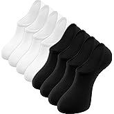 easetoe No Show Socks Women, 77% Cotton Non Slip Invisible Low Cut Liners for Loafers Sneakers 4/8 Pairs
