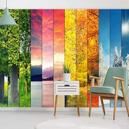 YiShuQiang Wallpaper Fototapeten Frische Sonnenschein-Landschaftswand Wandbilder Wohnzimmer Schlafzimmer Büro Flur Dekoration
