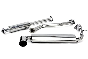 YONAKA MOTORSPORTS Yonaka Stainless Steel Performance Exhaust Compatible/Replacement for Honda Civic 88-91 EF 3DR Hatch Only