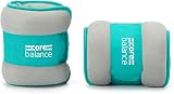 Core Balance Ankle and Wrist Weights 1.5kg Teal Set of 2 Adjustable Neoprene