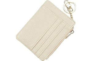 woogwin Womens Slim RFID Credit Card Holder Mini Front Pocket Wallet Coin Purse Keychain