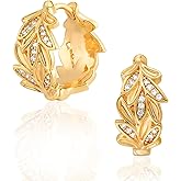 TONTMY STUDIOS Huggie Hoop Earrings for Women Gold CZ Stud Earrings 14K Gold Filled Small Boho Huggie Earrings Hypoallergenic Piercing Hoops Jewelry