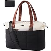LOVEVOOK Gym Bag for Women & Men with Wet Pocket,48L Puffer Laptop Work Bags for Women with Computer Compartment,Waterproof Teacher Tote Bags Workout Weekender Carry on Travel Bag,Large Purse Handbags