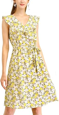 floral chiffon wrap dress