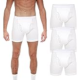 Andrew Scott Big & Tall Men's Cotton Boxer Briefs | Multi Packs Colors Underwear Sizes S to 8XL