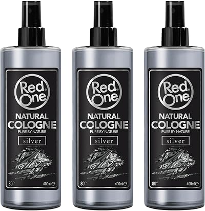 Redone Silver Aftershave Cologne Spray Natural Barber 3x 400ml Long-lasting