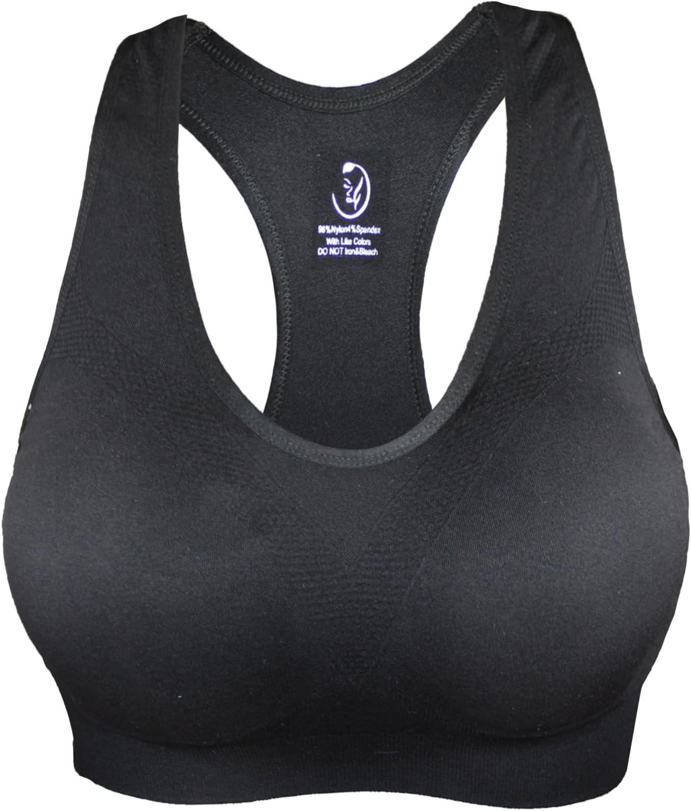 CabalesKINYAOYAO Women's Plus Size High Impact Seamless Racerback Padded Bra Yoga Bra
