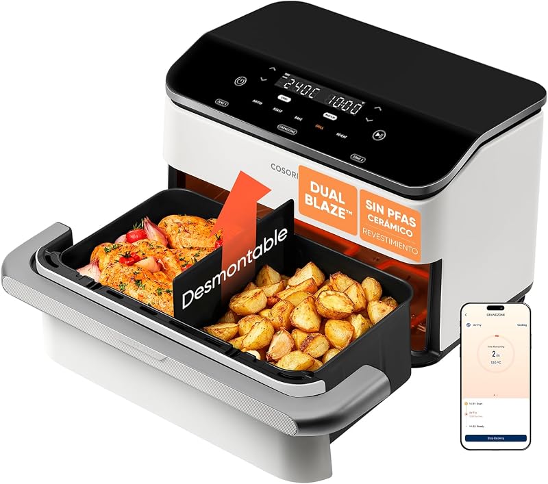 10L Dual Blaze Twinfry Air Fryer, Cesto Duplo com Divisor