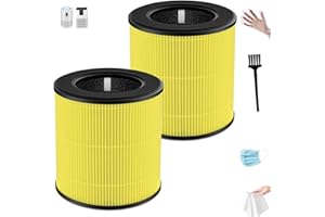 NKA B-D02L/B-D02U replacement filter for Mooka air purifiers filter M05 and for KOIOS B-D02L Air Purifier & VEWIOR B-D02U Air Purifier, for Pet Hair, Odor & Dander,2-Pack with a brush