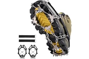 Pnosnesy Walk Traction Cleats,24 Spikes Crampons for Shoes,Ready Ice Cleats - Unisex with Durable Alloy Teeth for Outdoor Activities, Climbing Mountaineering,Walking,Hiking