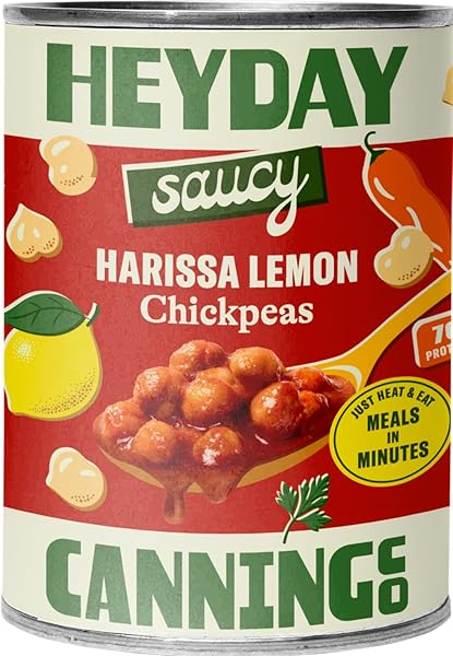 HEYDAY CANNING CO, CHICKPEAS HARISSA LEMON, 15 OUNCE