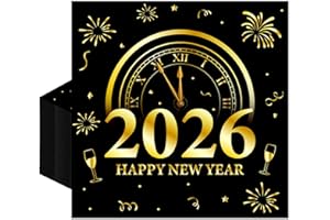 Deorfuy Happy New Years Eve Decorations 2026, 100PCS New Years Eve Disposable Paper Napkins Party Supplies 2026, Nye Forks Decor 2026