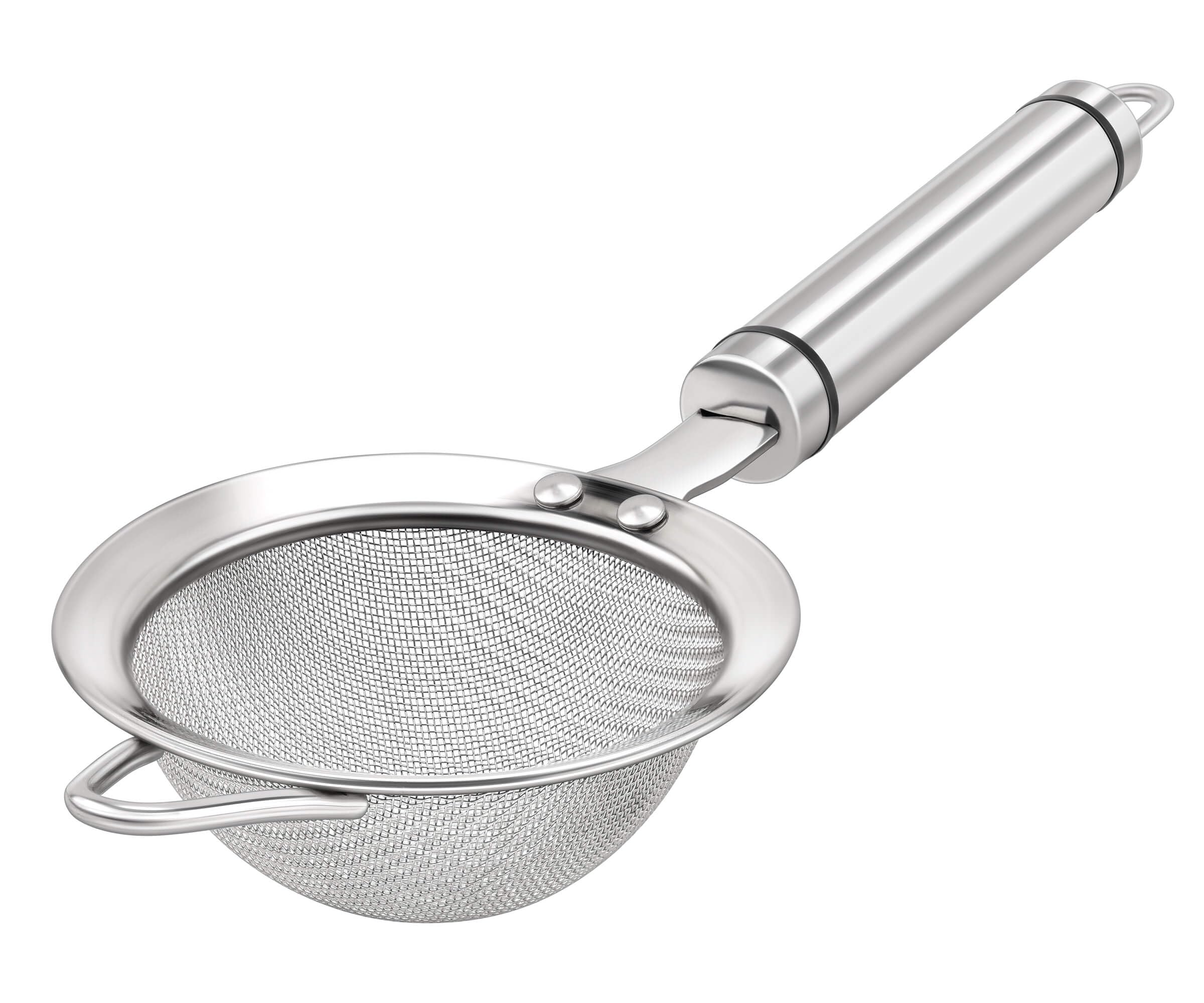 Photo 1 of AOWOTO 3.35inch 304 Stainless Steel Fine Mesh Strainers for Kitchen, Colander-Skimmer with Handle, Metal Sieve Sifters for Food, Rice, Oil, Noodles, Fruits, Vegetable, Tea Strainer