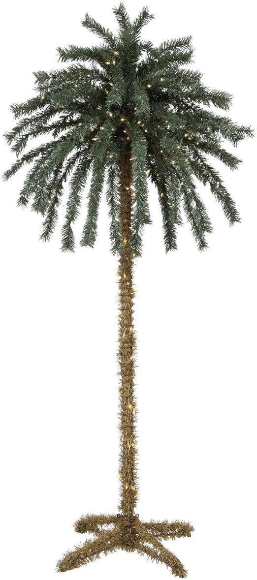 Amazon Com 7 Foot Lighted Christmas Palm Tree 4 300 Lights