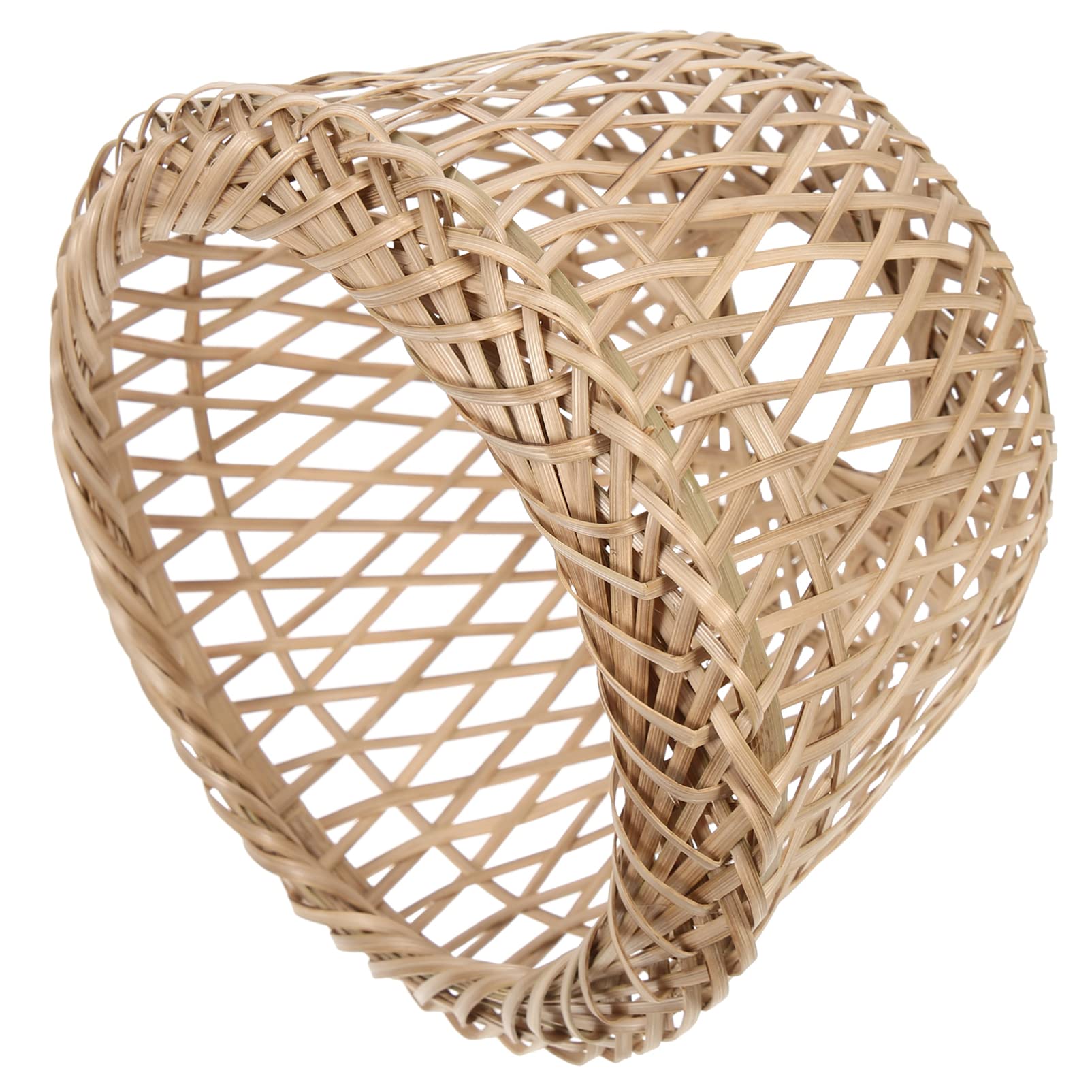 MILISTEN Woven Lamp Cover Bamboo Dustproof Decorative Lampshade for Home Restaurant Creative Craft Lamp Adornment for Rustic Style Decor