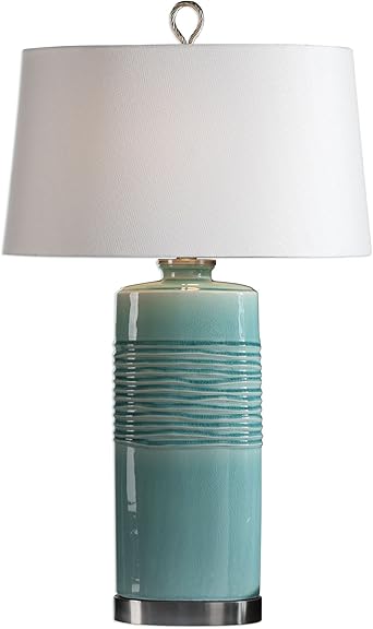 blue green table lamps