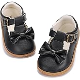 STQ KIDS Wide Little Girls Mary Jane Shoes T-Strap Toddler Girls Dress Shoe for Easter Halloween Christmas Wedding Party Church