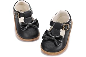 STQ KIDS Wide Little Girls Mary Jane Shoes T-Strap Toddler Girls Dress Shoe for Easter Halloween Christmas Wedding Party Church