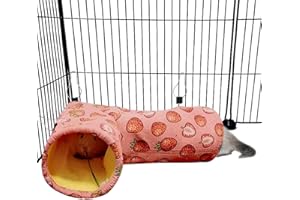 EAEDMY Rat Ferret Hammock Toys Cage Accessories, Guinea Pig Hideout Tunnel, Warm Bed for Rat Ferret Guinea Pig Sleep Hide and Play (3.Right Angle Tunnel)