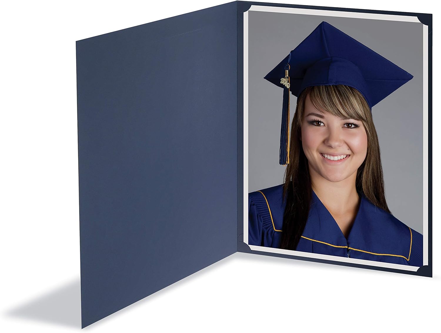 25 Pack Navy Blue Certificate Holders, Diploma Holders, Document Covers with Gold Foil Border, by Better Office Products, for Letter Size Paper, 25 Count, Blue : Office Products