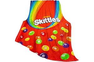 Kangaru: Skittles Candy-Inspired Throw Blanket - 60 x 48 Fun Novelty Décor, Themed Soft Fleece Throw, Lightweight Colorful Pl