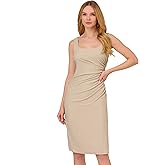 Adrianna Papell Womens Metallic Knit Midi Dress