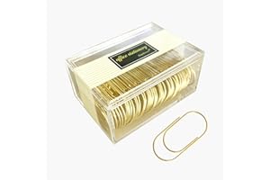 Gold Jumbo Paper Clips, 50pcs 50mm/1.97" Large Wide Planner Paper Clip Non Skid Smooth Finish Steel Wire Office Supply Access