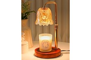 FUNSLIVE Flower Candle Warmer Lamp with Timer Dimmable, Candle Warming Lamp Height Adjustable, Birthday Gifts for Women Mom, Candles Warmer Light for Jar Candles, Christmas Gifts, House Warming Gifts New Home