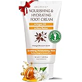 Argaviva Foot Cream for Dry Cracked Heels and Feet Moisturizer with Argan Oil, Shea Butter & Vitamin E – Hydrating Foot Lotion for Dry Cracked Feet for Women – Smooth, Fast-Absorbing, Non-Sticky Care