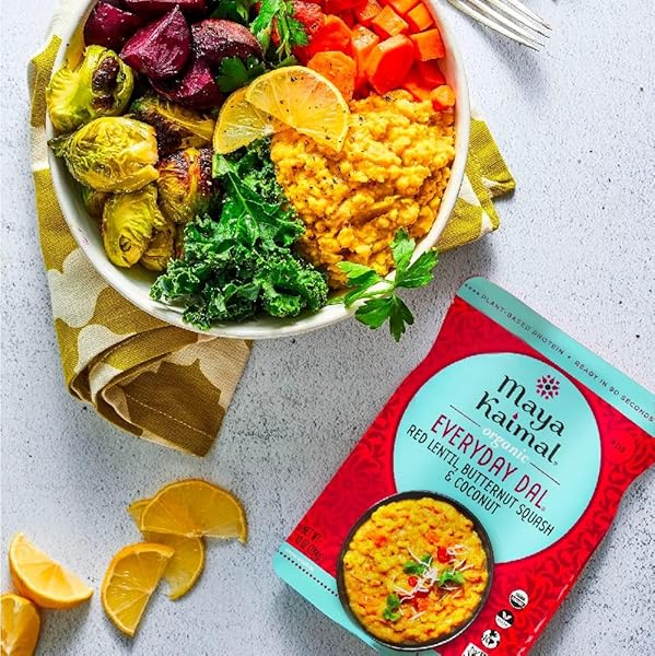 MAYA KAIMAL ORGANIC, EVERYDAY DAL, RED LENTIL, BUTTERNUT SQUASH & COCONUT, 10 OZ