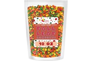 A GREAT SURPRISE Thanksgiving Sprinkles - 10 oz - Fall Leaf Toppings for Baking - Autumn Edible Decorations - Cupcakes, Cookies, Cake Decorating - Bulk Fall Candy Sprinkles