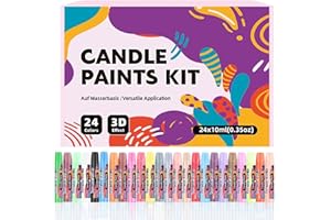 Candle Wax Paint Pen, 24 Pieces Candle Painting Kit, Fabric Decorating Supplies For Hobbyists Craft Activities Glass Vases Cl