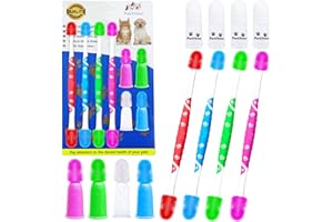 PenVinoo 360 ° Dog Toothbrush Pet Toothbrush 360 ° Finger Toothbrush Medium and Large Dogs