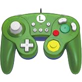 HORI Nintendo Switch Battle Pad (Luigi) GameCube Style Controller Officially Licensed By Nintendo - Nintendo Switch