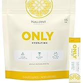 Yuzu Citrus Electrolytes Powder Packets – Electrolyte Drink Mixes with Vitamins C, B6, B12 – 1270mg Electrolytes + Goji Berry – 15 On-The-Go Hydration Powder Packets – Low Sugar, Monk Fruit Sweetened