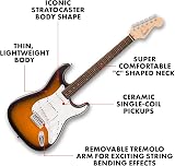 Fender Squier Debut Stratocaster Laurel Fingerboard White 2-Color Sunburst view 2