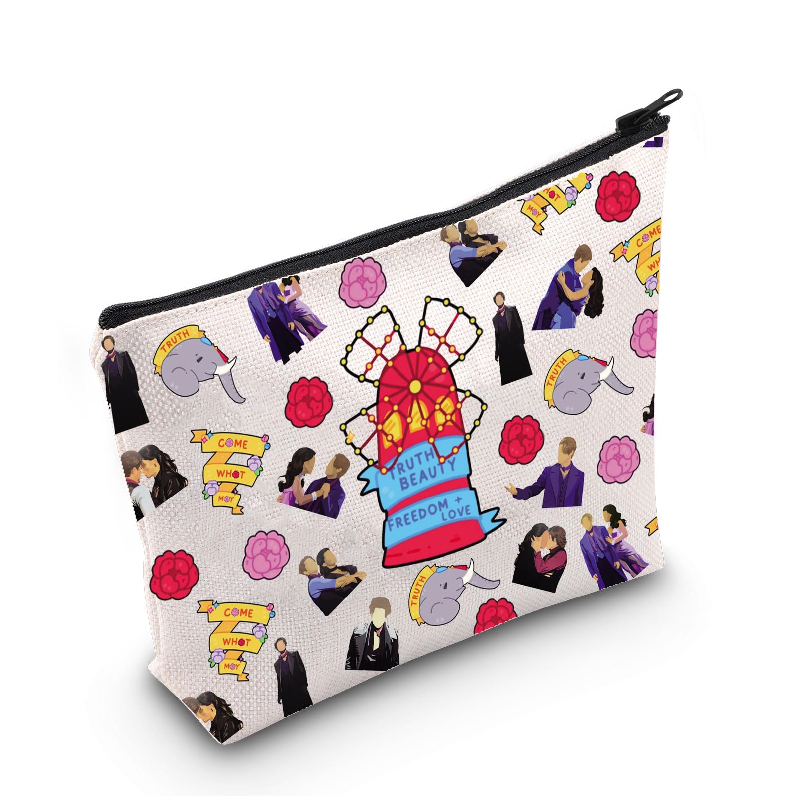 WZMPA Satine & Christia Musical Cosmetic Bag Satine & Christian Fans Gift Come What May Zipper Pouch Bag Satine & Christia Merch, come what may, Fit