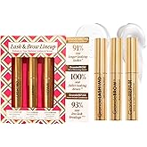 Grande Cosmetics Lash & Brow Lineup - GrandeLASH-MD, GrandeBROW, GrandeREPAIR, for Longer, Thicker-Looking Eyelashes & Fuller, Bolder-Looking Eyebrows, Strengthens, Softens, & Protects