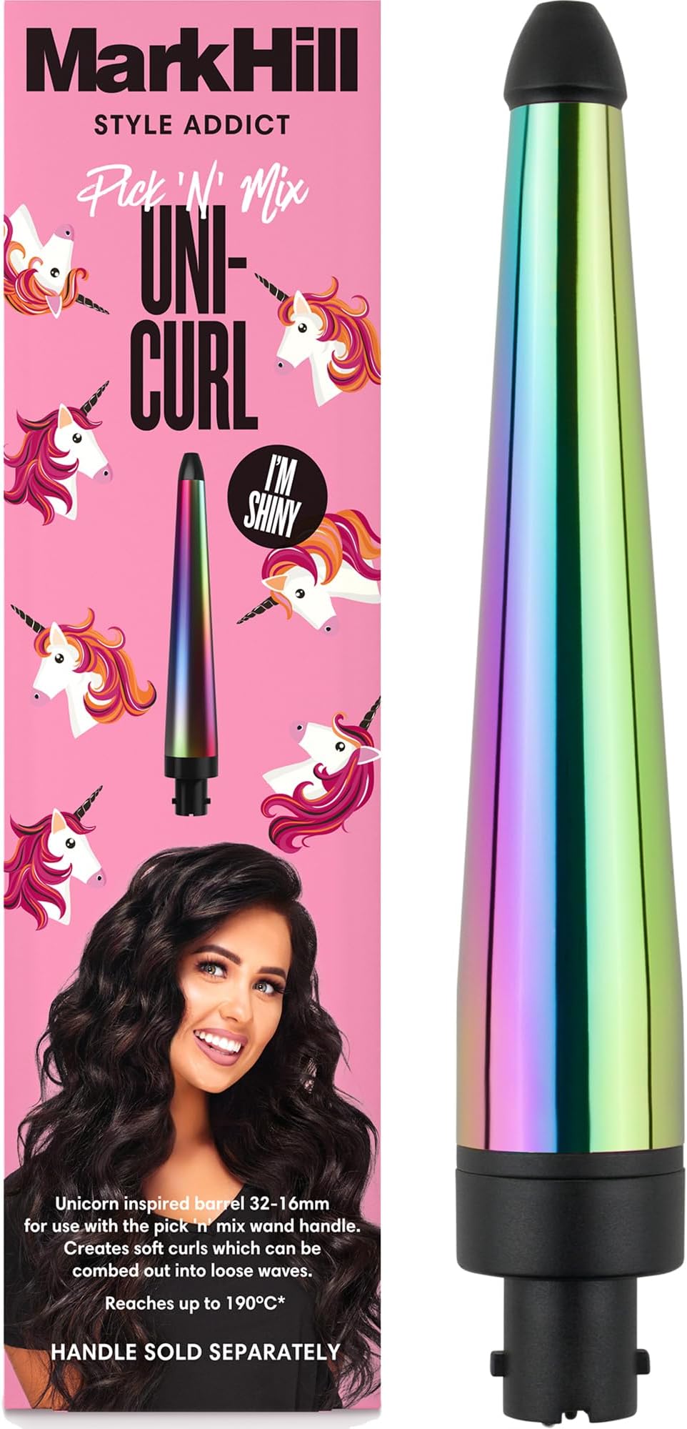 Mark Hill Pick N Mix Uni-Curl Barrel Attachment Curler Waves Pink
