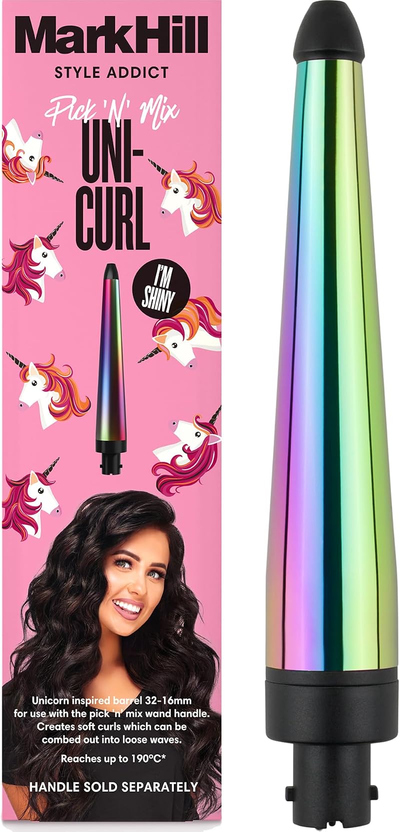Mark Hill Pick N Mix Uni-Curl Barrel Attachment Curler Waves Pink