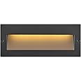 Hinkley Landscape Lighting Taper Wide Horizontal 12v Step Light, Low-Voltage, Recessed Mount, Integrated LED, Satin Black