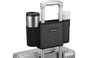 Travel Cup Holder for Suitcase Handle.