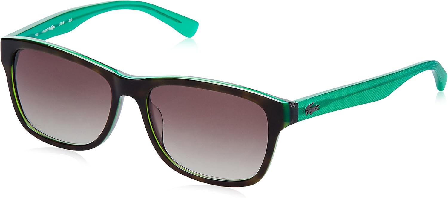 Lacoste Sunglasses L683S / Frame Green Tortoise with Green Temples Lens Brown